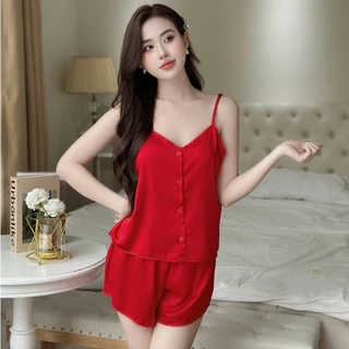 Đồ Bộ Mặc Nhà Hai Dây Lụa Latin Hisexy MS34