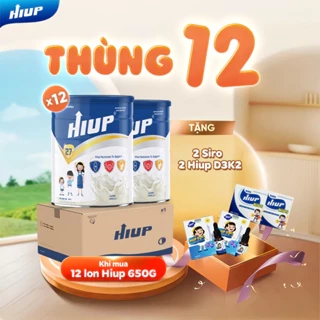 Combo 12 hộp( tặng 2 vitamin HiupD3K2 và 2 siro Hiup ) thực phẩm dinh dưỡng HIUP tăng chiều cao cho bé từ 3 - 15 tuổi
