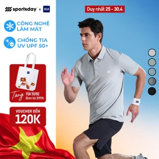 Áo POLO thể thao nam HLA Sportsday tập gym, chạy bộ, chất liệu thun lạnh mềm nhẹ co giãn, thấm hút thoáng khí