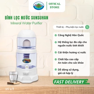 Bình Lọc Nước Sunsuhan Mineral Water Purifier 15L - Nấm Sứ Ceramic và Lõi Lọc 5 Tầng | Ohiama