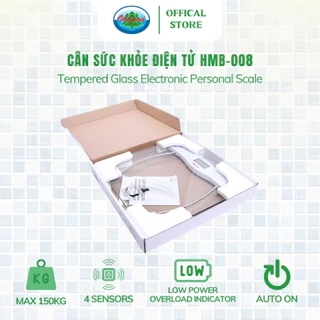 Cân Sức Khỏe Điện Tử Cá Nhân Kính Cường Lực Ohiama Tempered Glass Electronic Personal Scale HM DB007