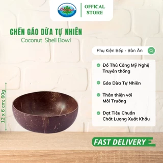 Chén Gáo Dừa Ohiama Coconut Shell Bowl | Dụng Cụ Bàn Ăn, Đồ Thủ Công, Mỹ Nghệ Dừa, Hàng VNXK