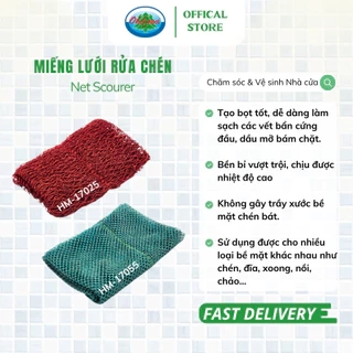 Miếng Lưới Rửa Chén Đa Năng Ohiama Net Scourer Chính Hãng, Chuyên Dụng Cho Nhà Hàng Quán Ăn, Tết