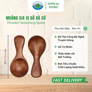 Muỗng Gia Vị Gỗ Xà Cừ Ohiama Wooden Seasoning Spoon - Dụng Cụ Bếp, Bàn Ăn, Đồ Thủ Công VNXK, Tết