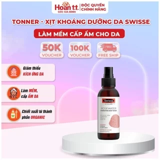 Toner Xịt Khoáng Dưỡng Ẩm Da Swisse SC Rosewater Hydrating Mist Tone- Nước Hoa Hồng Dưỡng Da Chăm Sóc Và Giúp Tái Tạo Da