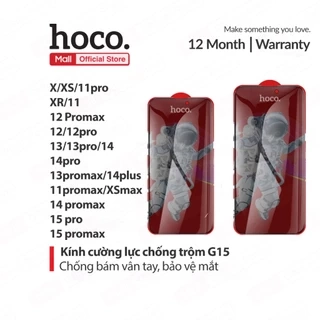 Kính chống nhìn trộm Hoco G15 dùng cho X/XS/11pro/XR/11/12/12pro/12promax/13/13pro/14/14pro/15pro/15promax