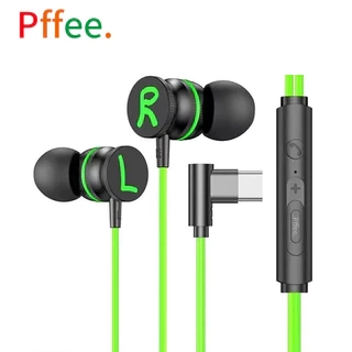 Tai nghe có dây Pffee 3.5mm / Type C hifi Tai nghe trò chơi Tai nghe siêu trầm có micrô khử tiếng ồn