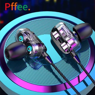 Tai nghe có dây Pffee 4 lõi hifi Tai nghe trò chơi Tai nghe Super Bass 3.5mm / Type C có micrô khử tiếng ồn