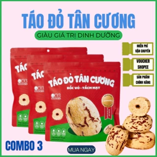 COMBO 3 TÚI Táo Đỏ Tân Cương Bóc Vỏ, Tách Hạt Tốt Cho Sức Khoẻ - Táo Ăn Liền, Ngọt Thanh