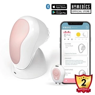 Máy massage rửa mặt cao cấp công nghệ siêu âm 3D phân tích da và kết nối điện thoại HoMedics FAC-700