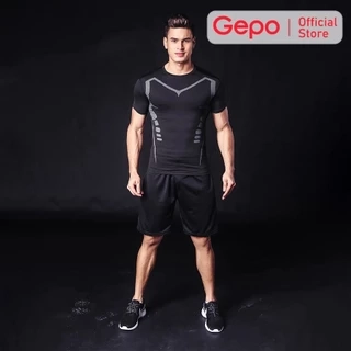 Áo Thể Thao Nam Cộc Tay Chuyên Tập Gym Chất Liệu Co Giãn Thấm Hút Mồ Hôi Ôm Body GEPO