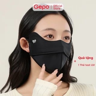Khẩu trang vải 2 lớp ENAIDE chất liệu lụa băng mềm mịn chống nắng chống tia UV UPF 50+ tặng kèm thẻ test UV