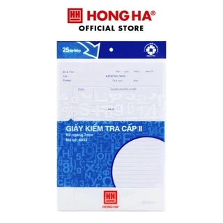 Giấy kiểm tra kẻ ngang Hồng Hà - 4933