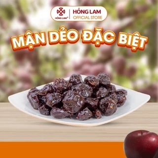 Ô mai (xí muội) mận dẻo đặc biệt Hồng Lam, dạng hộp. Có vị chua, ngọt dẻo