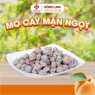 Ô mai (xí muội) mơ cay mặn ngọt Hồng Lam dạng hộp và gói. Có vị cay, mặn, ngọt chua