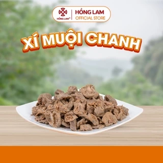 Xí muội chanh Hồng Lam, dạng hộp. Có vị chua, mặn, ngọt