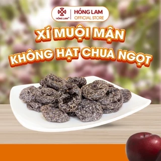 Xí muội mận không hạt chua ngọt Hồng Lam dạng hộp. Có vị chua, ngọt, dẻo