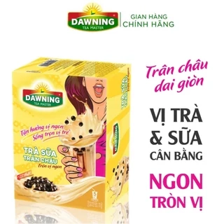 Combo 5 hộp trà sữa trân châu DAWNING Đậm vị trà, hương thơm trà tự nhiên giúp tỉnh táo 260g