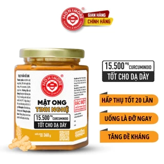 Mật ong tinh nghệ Honimore 15500mg Curcuminoid loại đặc biệt 360g|dành cho người dạ dày