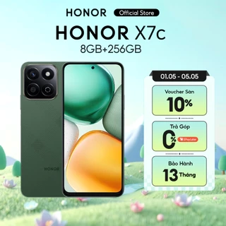 Điện thoại di động HONOR X7c 8GB + 256GB | Pin 6000mAh | Camera 108MP| Loa kép | Kháng nước IP64
