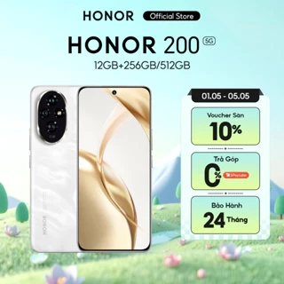 Điện thoại HONOR 200 5G 12GB + 256/512GB | Bộ 3 AI Camera 50MP, sạc nhanh 100W | Snapdragon 7 Gen 3