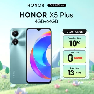 Điện thoại HONOR X5 Plus 4GB+64GB | Pin 5200mAh 90Hz | Màn hình 6.56" | BH 13 Tháng Hàng Chính Hãng