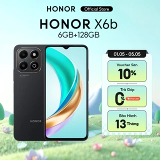 Điện thoại HONOR X6b 6GB+128GB | Pin 5200mAh, Camera 50MP AI, tần số quét 90Hz | Hàng Chính Hãng