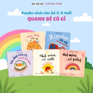 Bộ sách thơ Quanh bé có gì Hộp Háo Hức cho bạn nhỏ 0-3 tuổi, giúp dễ dàng ghi nhớ, bắt chước, nâng cao vốn từ vựng