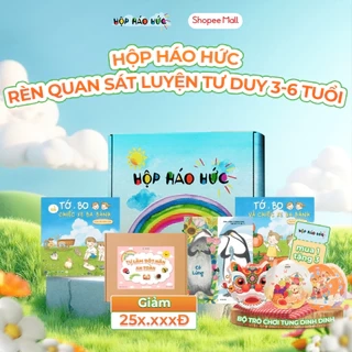 Combo 3 sách và 1 trò chơi Hộp Háo Hức rèn quan sát, luyện tư duy cho bé 3-6 tuổi
