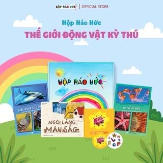 Hộp Háo Hức Thế giới động vật kỳ thú sách cho bé 6-10 tuổi, để khám phá thế giới đa dạng muôn màu
