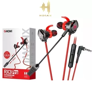 Tai nghe chơi game HOSAN xMowi RX3 PRO trang bị mic rời cùng jack 3.5mm tiện lợi