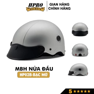 Nón bảo hiểm thời trang Hpro helmet, có lỗ thông gió, kiểu dáng trẻ trung năng động, màu bạc cá tính, Freeside (52-56cm)