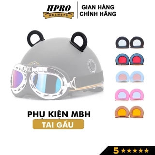 Tai gấu gắn mũ bảo hiểm Hpro Helmet kèm keo dán, phụ kiện trang trí nón bảo hiểm thời trang, siêu cá tính