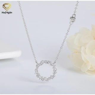 Dây chuyền bạc Ý 925 Huệ Ngân - Bồ công anh 2 tâng xinh xắn PP1205