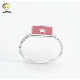 Nhẫn bạc Ý 925 Huệ Ngân - Quốc kỳ VIỆT NAM