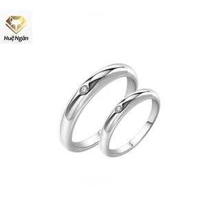 Nhẫn đôi bạc Ý 925 Huệ Ngân - Tình Yêu thuần khiết RR1735