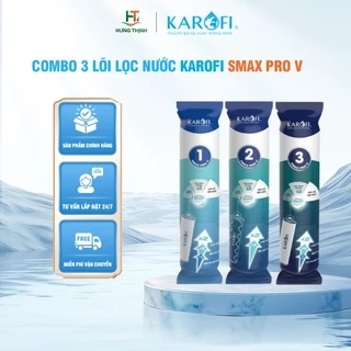 Bộ 3 Lõi Lọc Smax Pro V 123 Karofi Dùng Cho Các Model Thế Hệ Mới KAQ-D58, KAQ-U96, KAQ-U06, KAD-L56, KAD-D66S...
