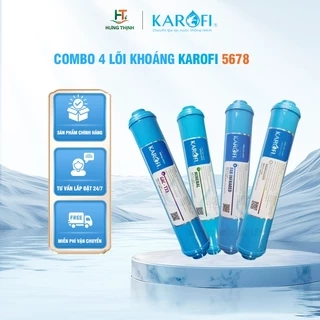 COMBO 4 Lõi Khoáng Karofi 5678 T33-GAC, MINERAL, FAR INFRARED, NANOSILVER PLUS Hàng Chính Hãng