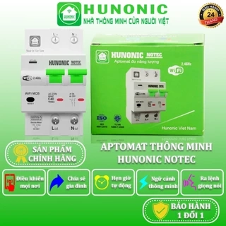 Aptomat Đo Năng Lượng Thông Minh HUNONIC Notec, Theo Dõi Điều Khiển Từ Xa Qua Điện Thoại - HNATME