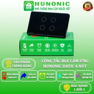 Công Tắc Cảm Ứng Hunonic Datic Bluetooth Mesh, Công Tắc Điều Khiển Từ Xa Qua Điện Thoại - HNSB