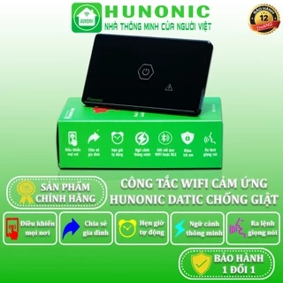 Công Tắc Thông Minh Wifi Cảm Ứng, Công Tắc Chống Giật Cho Bình Nóng Lạnh Hunonic Datic - DTSWU1