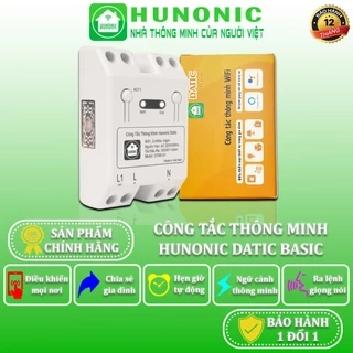 Công Tắc Wifi Giá Rẻ, Công Tắc Điều Khiển Từ Xa Qua Điện Thoại Hunonic Datic Basic - DTBS01