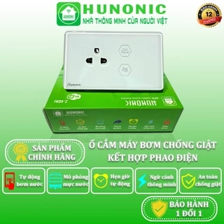 Ổ Cắm Chống Giật Máy Bơm An Toàn Hunonic SPS, Ổ Cắm Máy Bơm Nước Kết Hợp Phao Điện - HNSKSPS