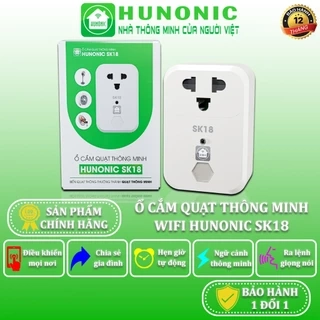 Ổ Cắm Quạt Thông Minh Hunonic SK18, Điều Khiển Quạt Từ Xa Qua Điện Thoại - HNSK18
