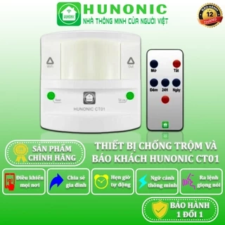 Thiết Bị Chống Trộm Và Báo Khách Đa Năng Hunonic CT01, Gửi Thông Báo Về Điện Thoại - HNCT01