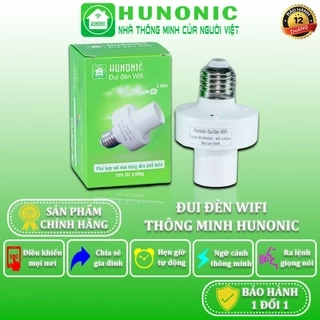 Đui Đèn Wifi Hunonic, Hẹn Giờ Tự Động, Điều Khiển Từ Xa Qua Điện Thoại - HNSPWF