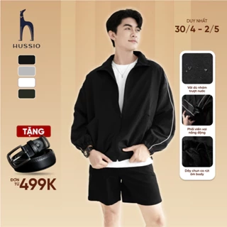 Áo khoác nam VARIANTS vải dù nhám co giãn, trượt nước, form crop trẻ trung, năng động - HUSSIO