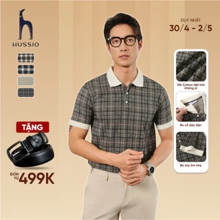 Áo polo nam caro SIVO vải cotton sợi dệt kim trẻ trung, thanh lịch, sang trọng - HUSSIO