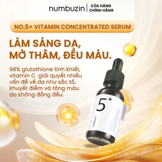 Serum Numbuzin No.5 Cô Đặc Vitamin C, Sáng Da, Mờ Thâm, Chống Lão Hóa (30ml)
