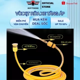 Vòi xịt nước tăng áp rửa xe tưới cây, vòi áp suất cao rửa sạch tưới cây trồng - Huy Tưởng